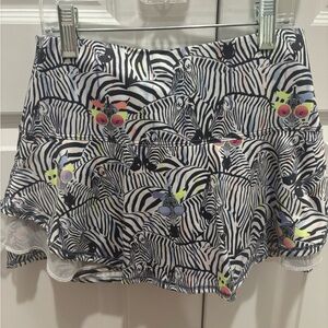 Lucky in Live girls zebra skirt size M (10-12)